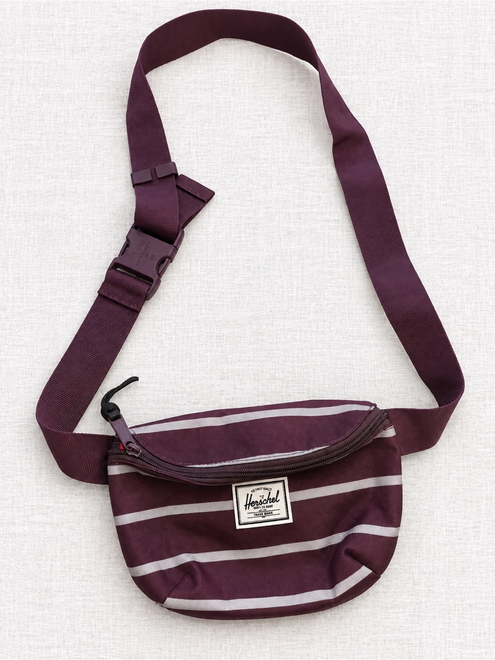 Herschel Supply Co. Plum Striped Hip Pack Waist Bag Crossbody